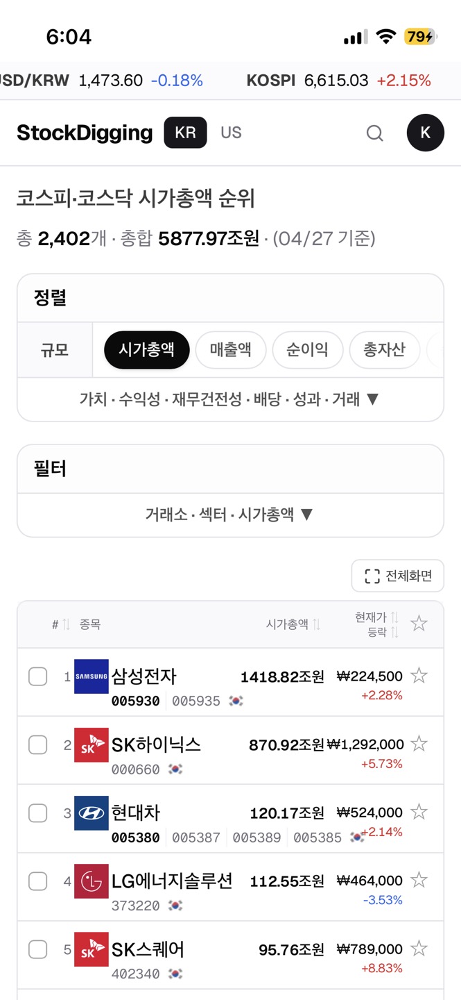 모바일 화면 — 반응형 디자인, 출퇴근 시간에도 편하게
